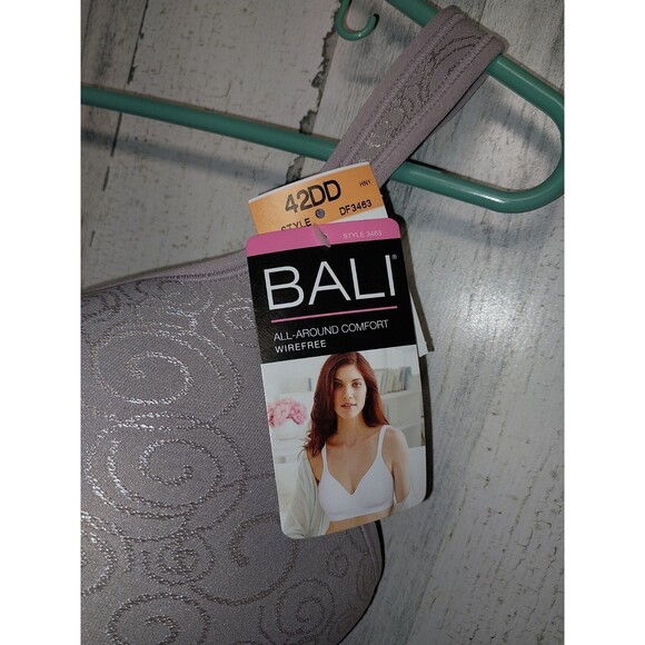 Bali Womens Comfort Revolution Wire Free Bra, Gray Swirl, 42DD - Picture 2 of 4
